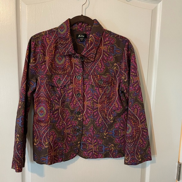 Analogy Jackets & Blazers - ANALOGY PAISLEY PATTERNED JACKET LARGE